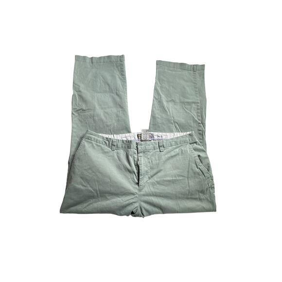 Caribbean Joe Women’s 18x30 Stretch Slacks – Light Green, Mid-Rise, Straight Leg - Picture 1 of 6